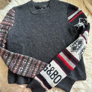 Rag’n’Bone Marano wool ski trip sweater.